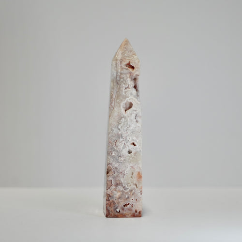 Agate Tower with Natural Quartz/Chalcedony Geodes #113