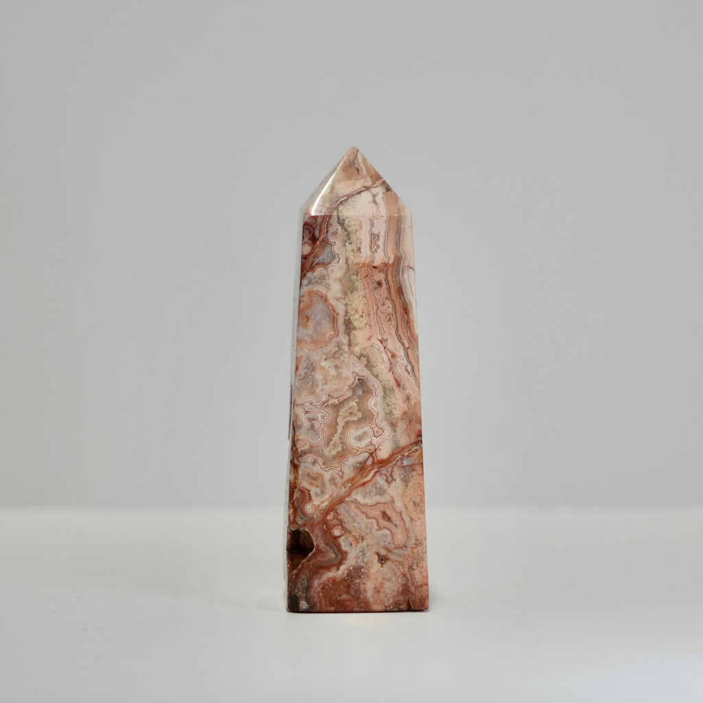 Agate Tower with Natural Quartz/Chalcedony Geodes #116