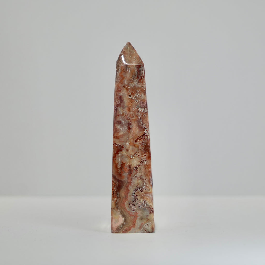 Agate Tower with Natural Quartz/Chalcedony Geodes #117