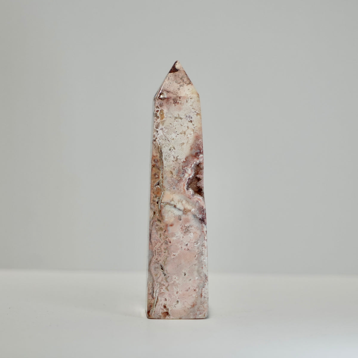 Agate Tower with Natural Quartz/Chalcedony Geodes #118
