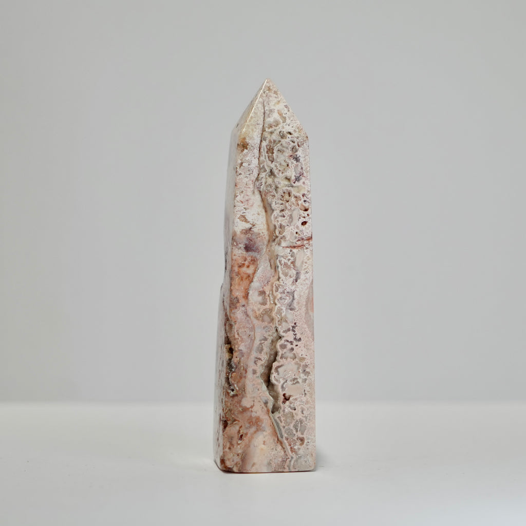 Agate Tower with Natural Quartz/Chalcedony Geodes #118